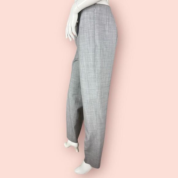 PIAZZA SEMPIONE Marion Straight Leg Trousers in Grey Plaid | Size US6 / IT42 - Picture 2 of 8